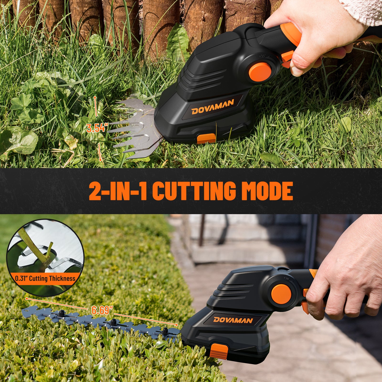 DOVAMAN GS03C 7.2V Cordless Grass Shear
