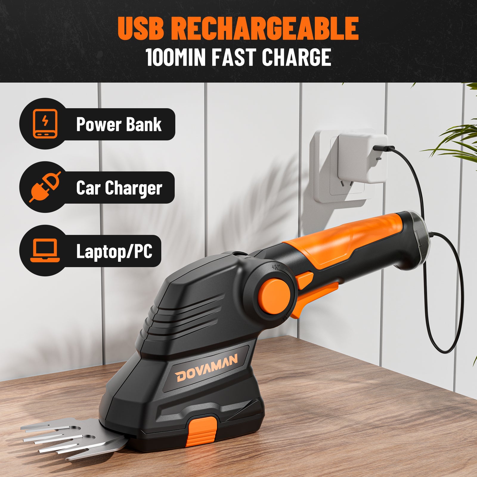 DOVAMAN GS01A 2 in 1 Cordless Grass Shear
