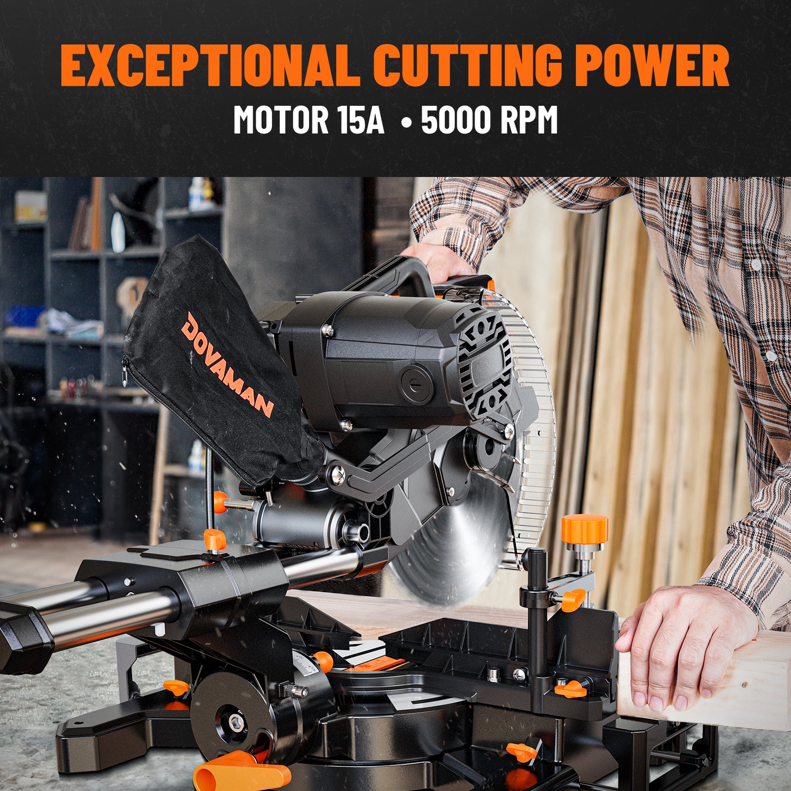 DOVAMAN DMS01C Updated 10-Inch Dual Bevel Sliding Miter Saw