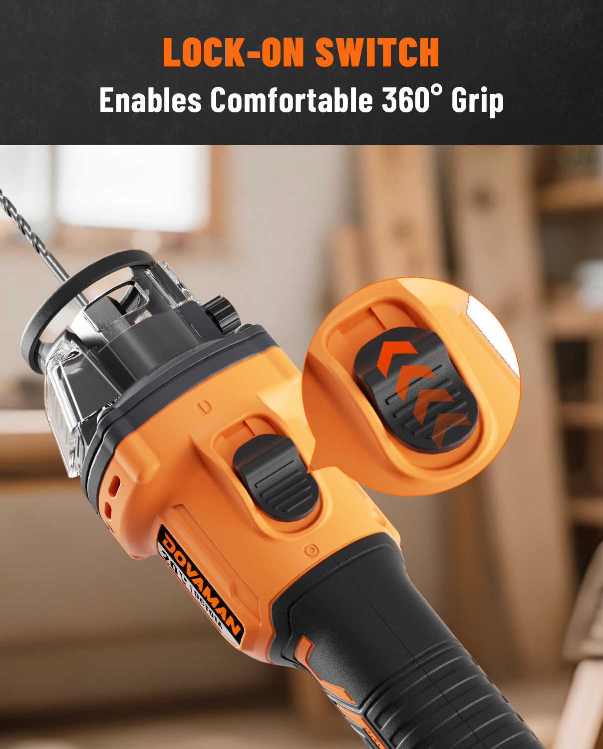 DOVAMAN 20V Max Brushless Drywall Cut-Out Tool