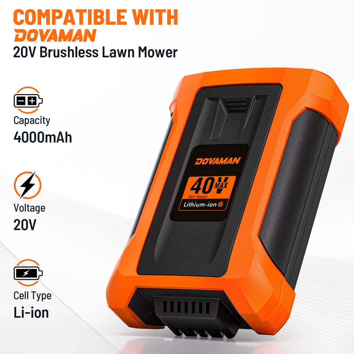 DOVAMAN LB40A Batería de iones de litio, compatible con LD40A (solo batería)
