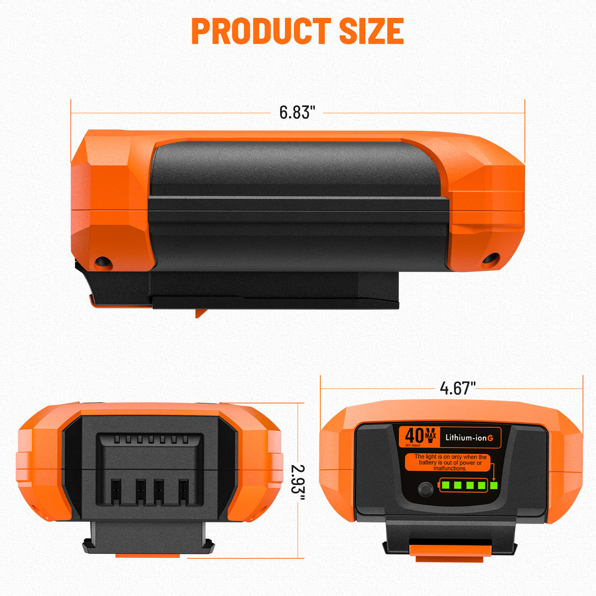 DOVAMAN LB40A Batería de iones de litio, compatible con LD40A (solo batería)