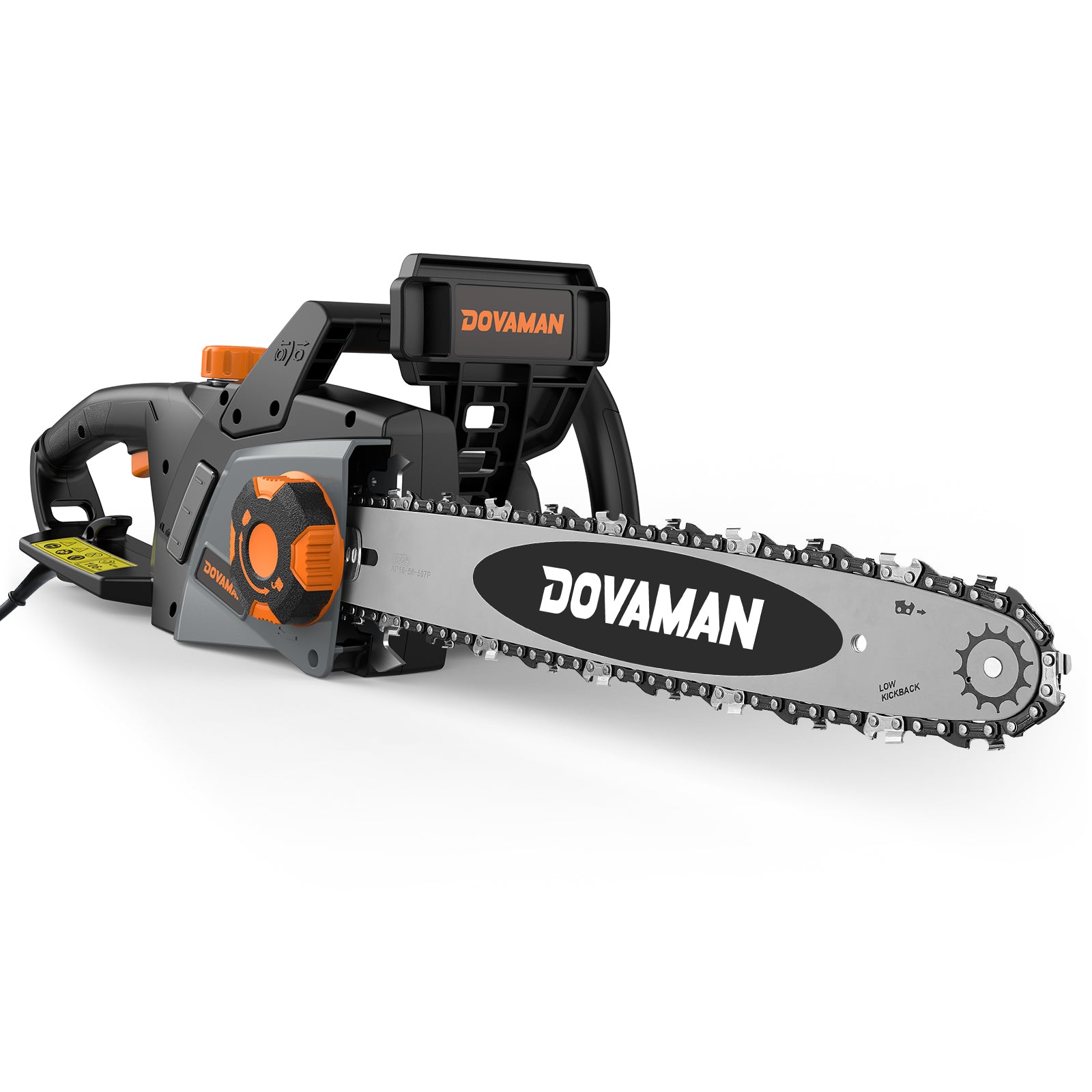 DOVAMAN 2400W Elektro Kettensäge, 40cm Oregon Schwert und Kette, werkzeuglose