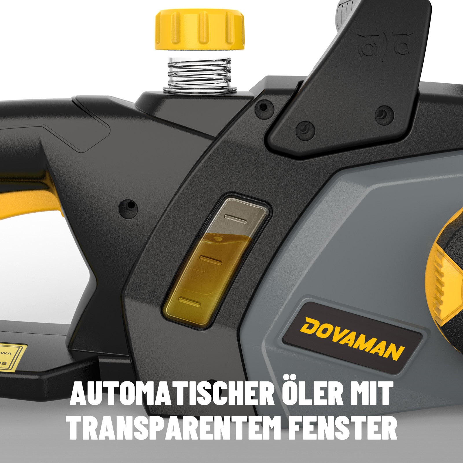 DOVAMAN 2400W Elektro Kettensäge, 40cm Oregon Schwert und Kette, werkzeuglose
