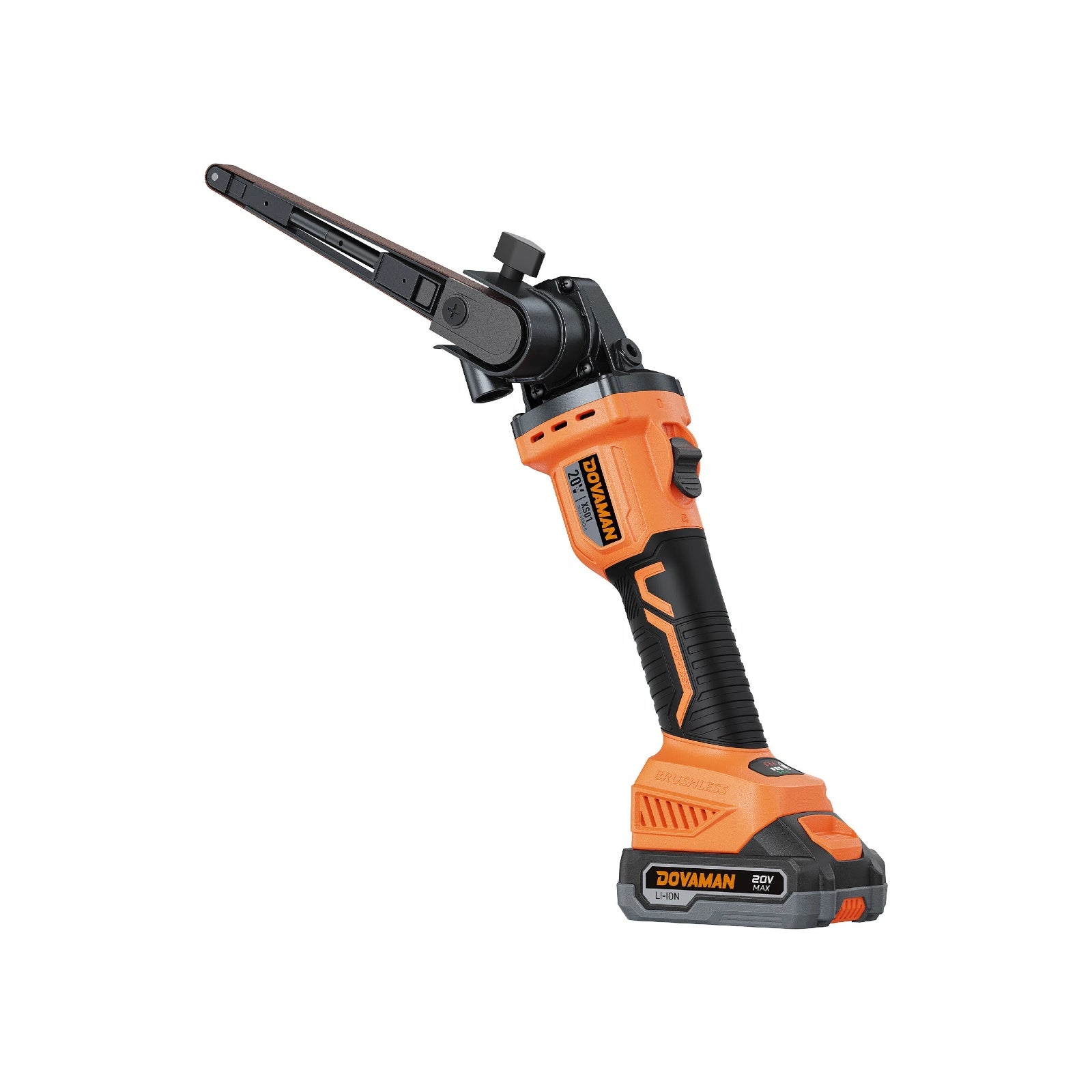 Orange and black JOVAMAN tool on a white background