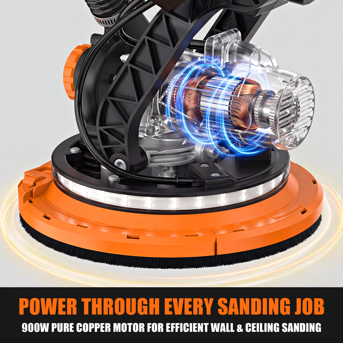 DOVAMAN Electric Drywall Sander with Vacuum Dust Collection
