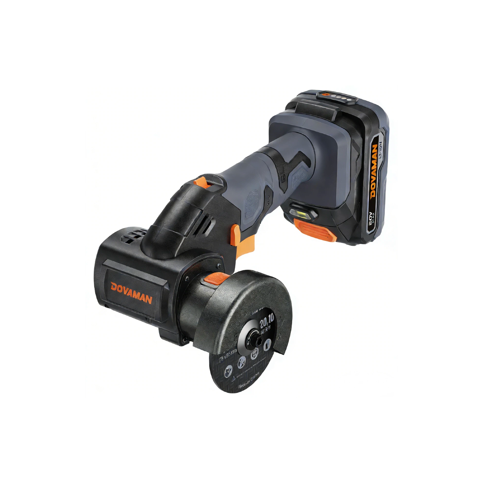 DOVAMAN dcs20a 20v brushless 3-inch cordless cut-off tool on a white background